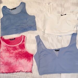 Brand new never worn crop top set 4 total!!!